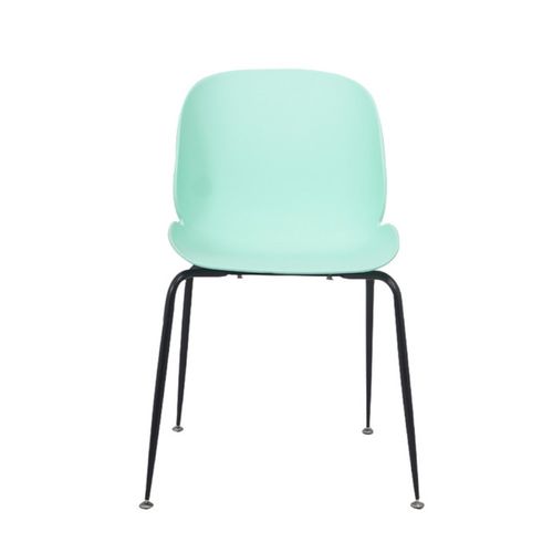 Silla Redonda Plástica para Interiores Patas Negras Andic