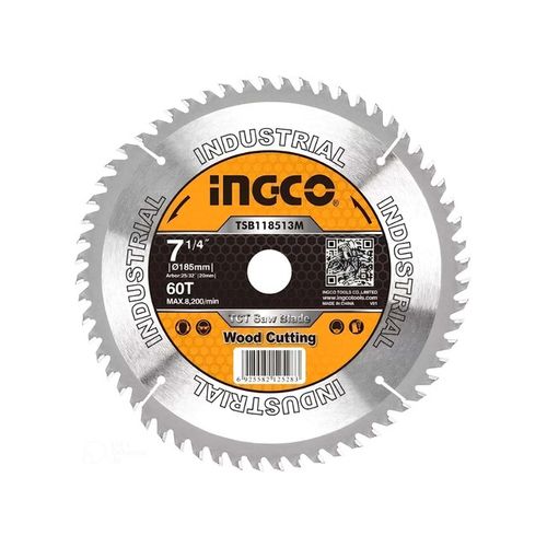 Disco de Corte para Madera 60T 7 1/4'' Ingco