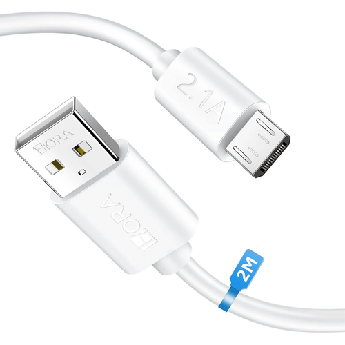 Cable USB a MicroUSB V8 2.1A 2m 1Hora CAB178