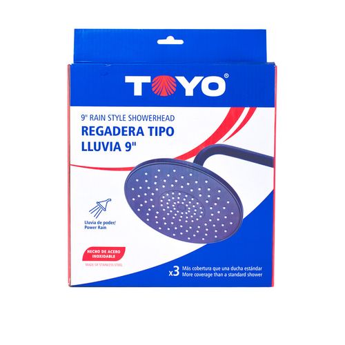Ducha Redonda 9" Negra Toyo