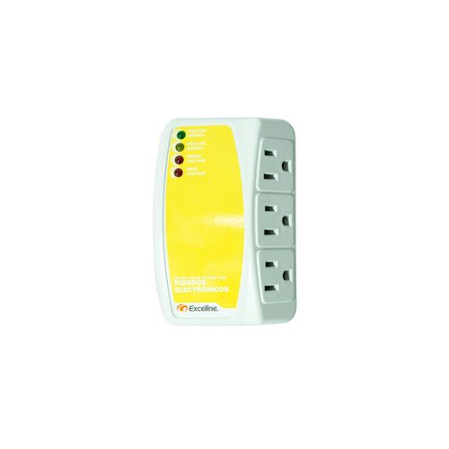 Protector de Voltaje para Equipos Eléctricos 3 Tomas 120V Exceline