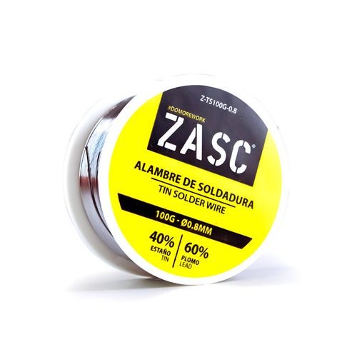 Alambre de Soldadura 0.8mm 100g Zasc