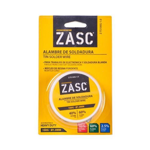 Alambre de Soldadura 1.0mm 100g Zasc