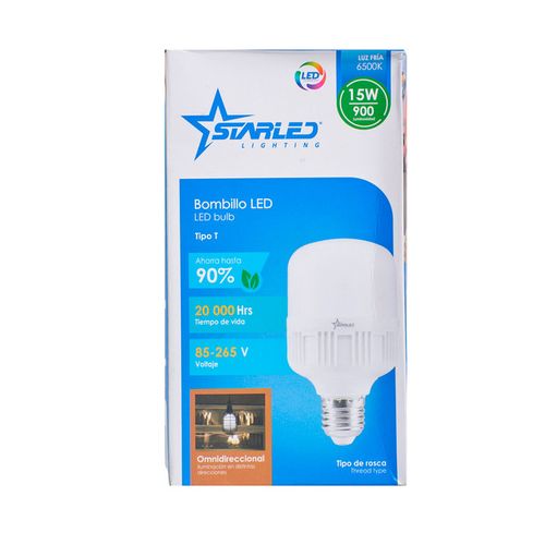 Bombillo LED 15W Tipo T Luz Fría Starled