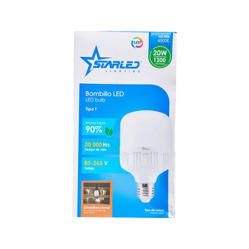 Bombillo LED 20W Tipo T Luz Fría Starled