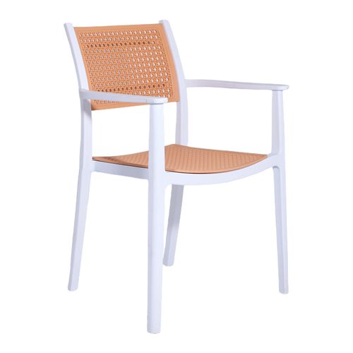 Silla para Exteriores con Posabrazos Cuadrada de Círculos Andic
