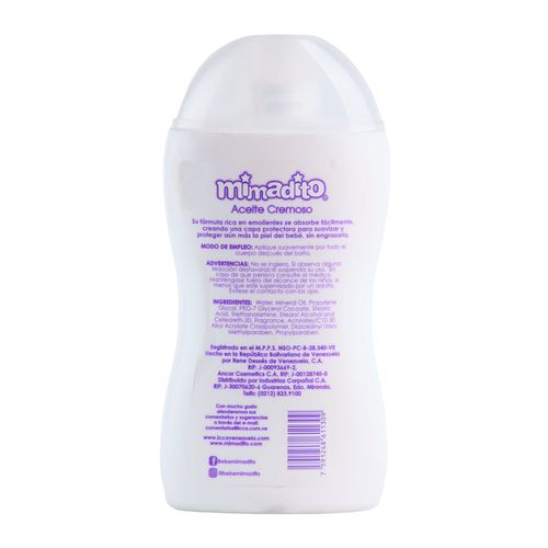 Aceite Cremoso Hidratante 200ml