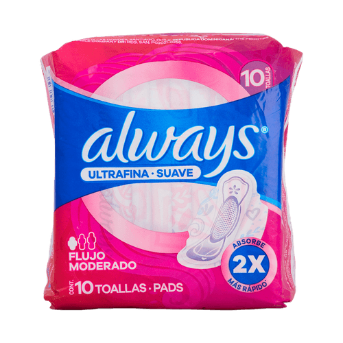 Toallas Sanitarias Ultrafina Suave 10U