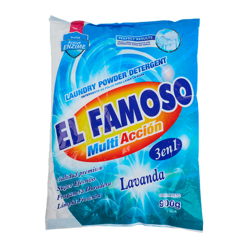 Detergente en Polvo Multiacción Lavanda 900gr