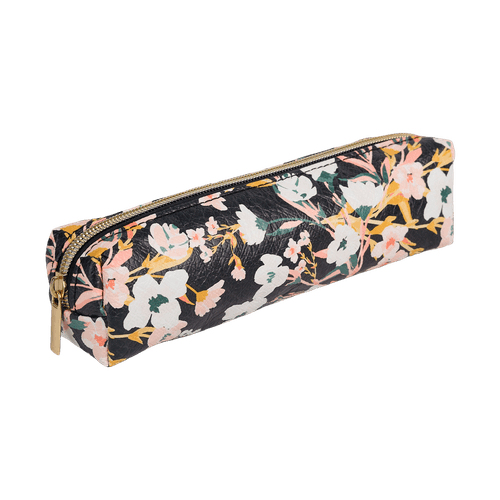 Cartuchera con Diseño de Flores Blancas Skool