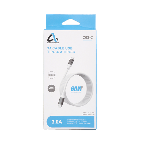 Cable USB-C a USB-C 2m AS Electronic