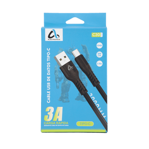 Cable USB a USB-C 300cm AS Electronic