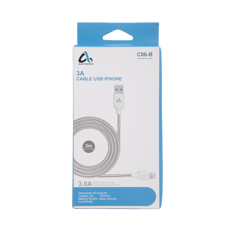 AS-ELECTRO-CABLE-USB-IPHONE-3M-ASE13HT66-ACCESORIOS-TECNOLOGICOS-ASE13HT669T0UN-MUNDOTOTAL