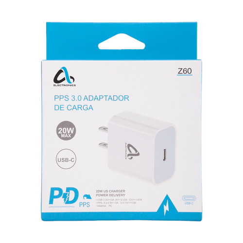 Adaptador de Carga puerto USB-C 20W AS Electronic