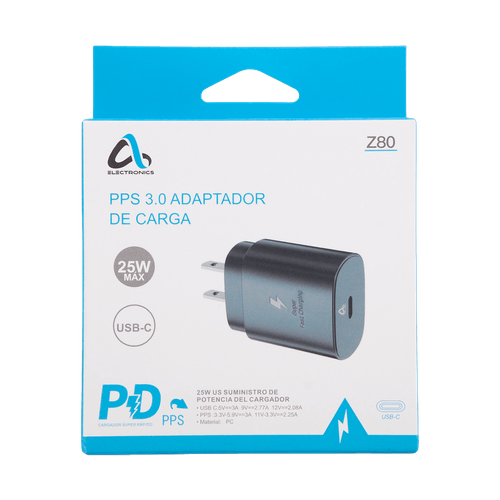 Adaptador de Carga puerto USB-C 25W AS Electronic