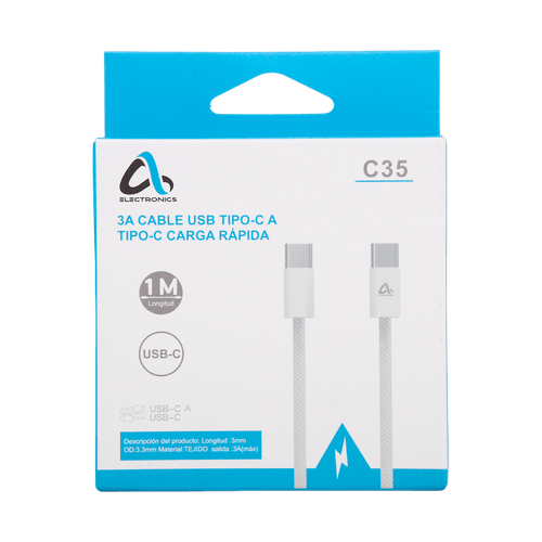 Cable USB-C a USB-C 1m AS Electronic
