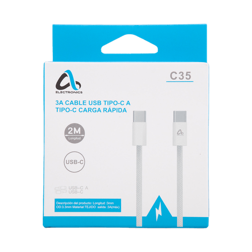 Cable USB-C a USB-C 2m AS Electronic