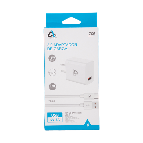 Cargador USB a USB-C 18W AS Electronic