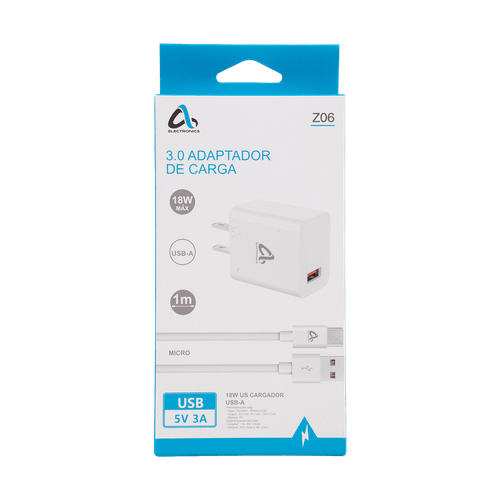 Cargador USB a Micro-USB 18W AS Electronic