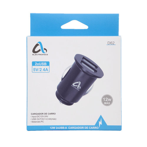 Cargador para Auto USB-A/USB-C AS Electronic