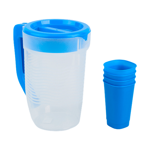 Jarra Plástica 4L con 4 Vasos Andic GTPB0231
