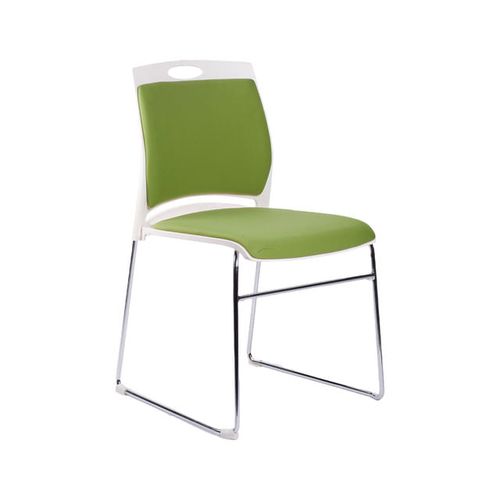 Silla Cuadrada para Interiores Verde con Blanco Andic