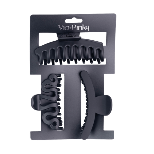 Set de 3 Pinzas para el Cabello Via Pinky
