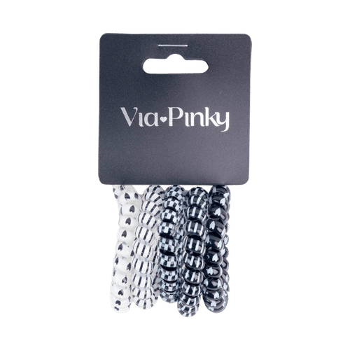 Colas de Espiral para el Cabello 5 Unidades Via Pinky