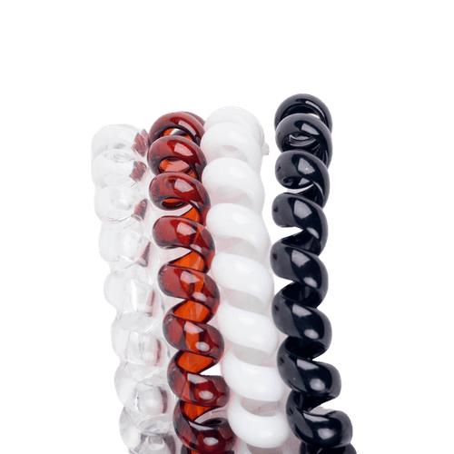 Colas de Espiral para el Cabello 4 Unidades Via Pinky