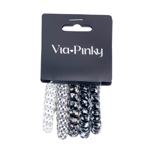 Colas de Espiral para el Cabello 5 Unidades Via Pinky