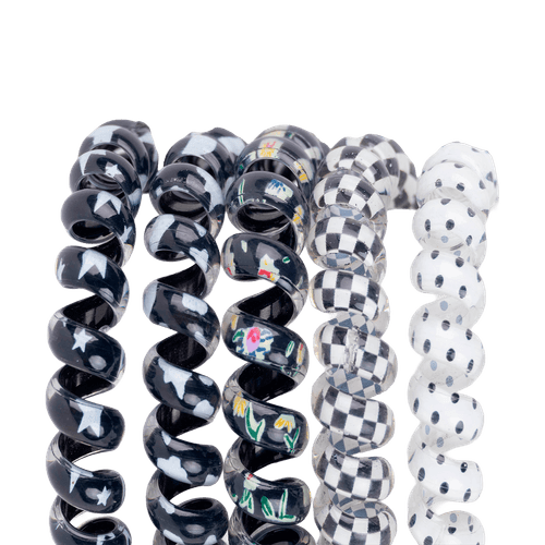 Colas de Espiral para el Cabello 5 Unidades Via Pinky