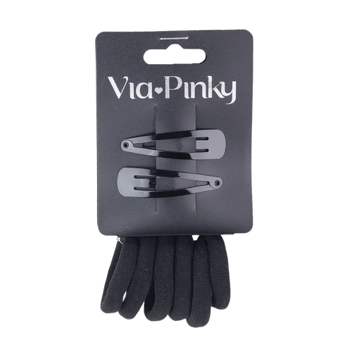 Set de 6 Colas para el Cabello y 2 Ganchos Via Pinky