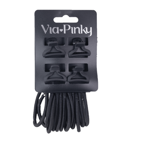 Set de 12 Colas para el Cabello y 4 Mini Pinzas Via Pinky