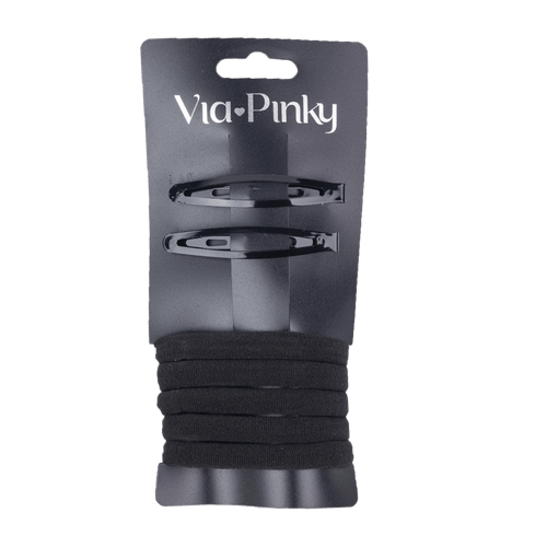 Set de 5 Colas para el Cabello y 2 Ganchos Via Pinky