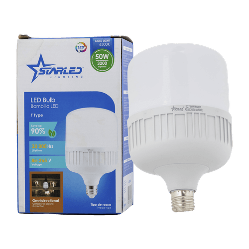 Bombillo LED 50W Tipo T Luz Fría Starled