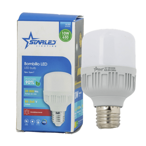 Bombillo LED 10W E27 Luz Fría Starled