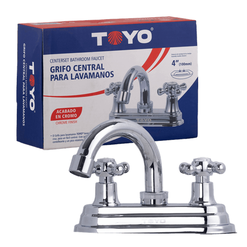 Grifo para Lavamanos 4" Doble Llave Toyo