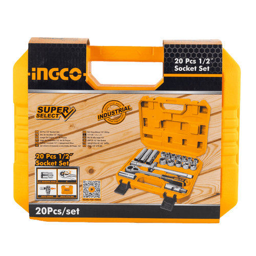 Maleta de Herramientas 20 Piezas 1/2'' Ingco