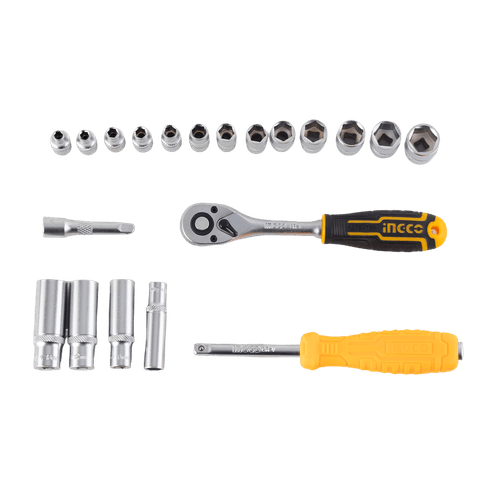 Juego de Socket 20 Piezas 1/4'' Ingco