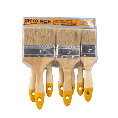 Set de Brochas de Pelo Blanco 9 Piezas