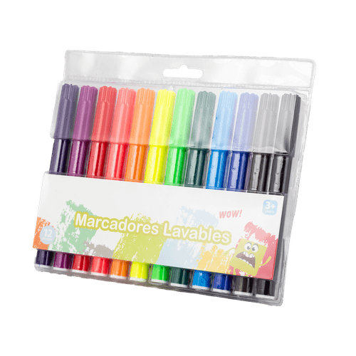 Set de Marcadores Lavables 12 Piezas Skool