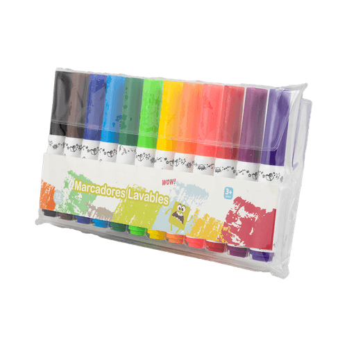 Set de Marcadores Lavables 12 Piezas Skool