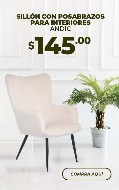 Sillón con Posabrazos para Interiores Gris Claro Andic