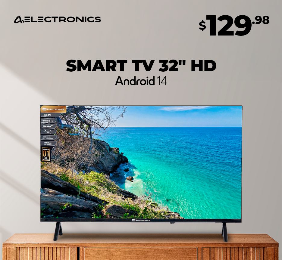 Smartv 32" HD android 14 AS Electronic
