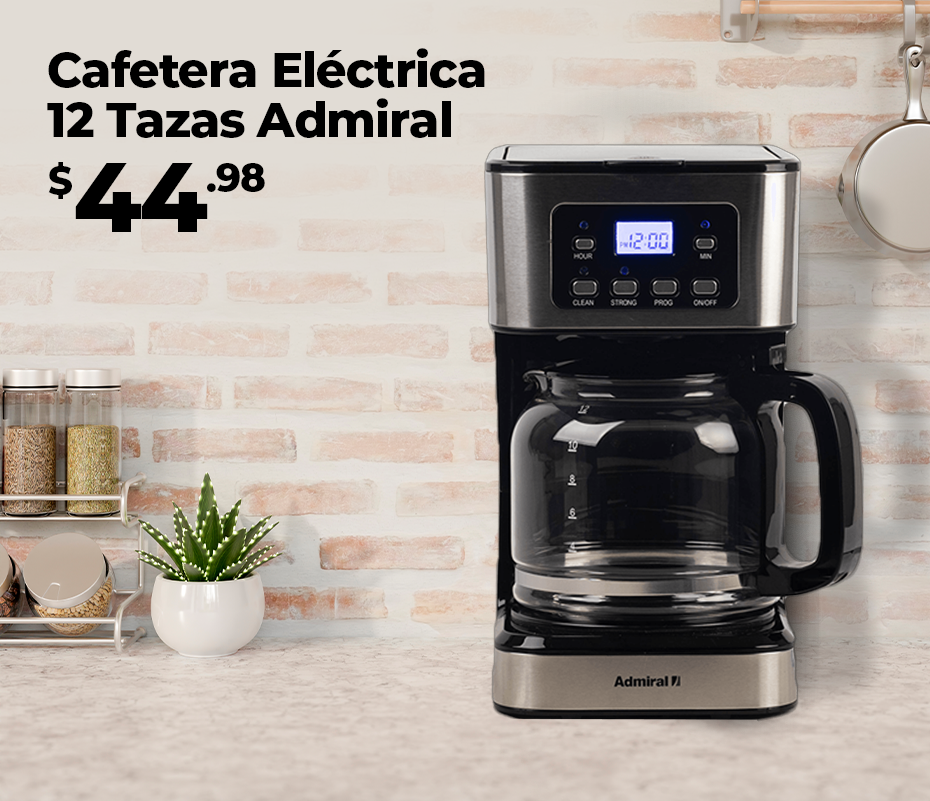 Cafetera Eléctrica 12 Tazas Admiral