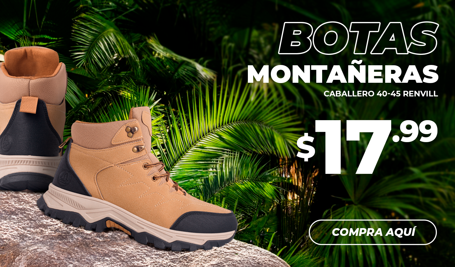 Botas Montañeras para Caballero 40-45 Renvill