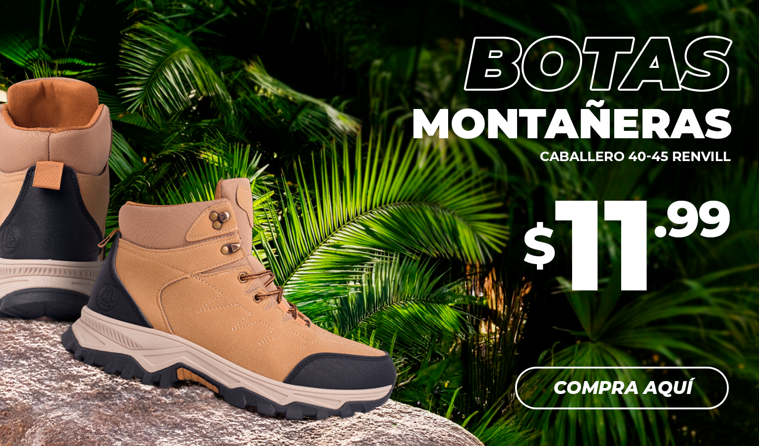 Botas Montañeras para Caballero 40-45 Renvill