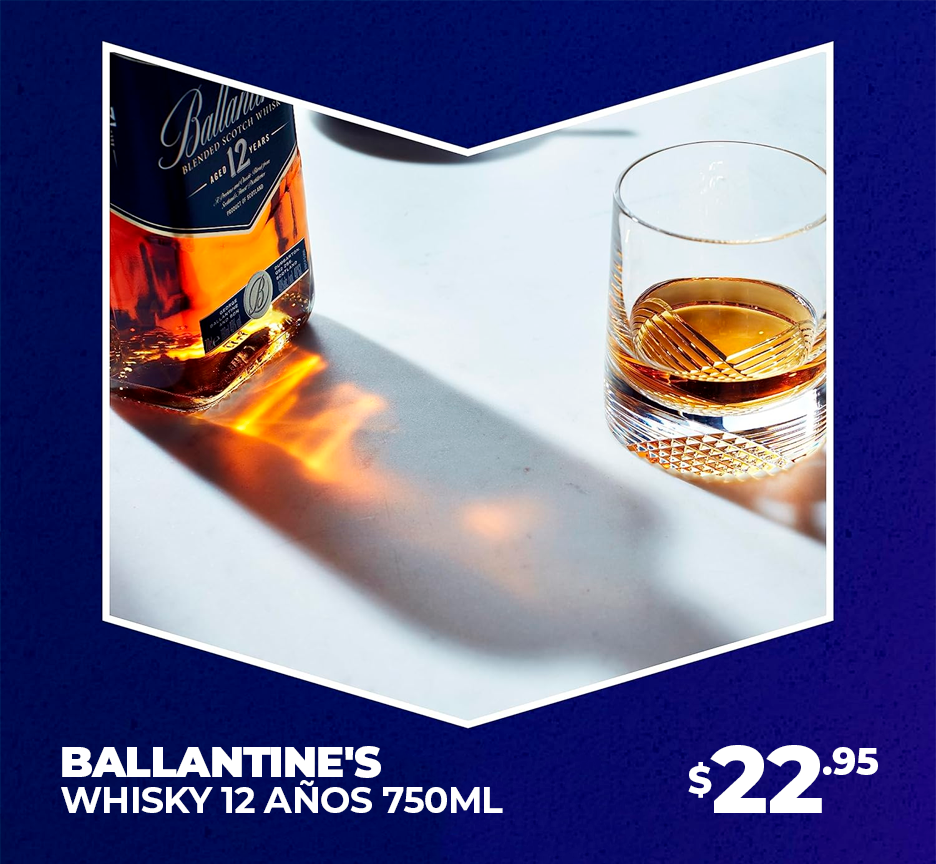 Whisky 12 Años Ballantine's 750ml
