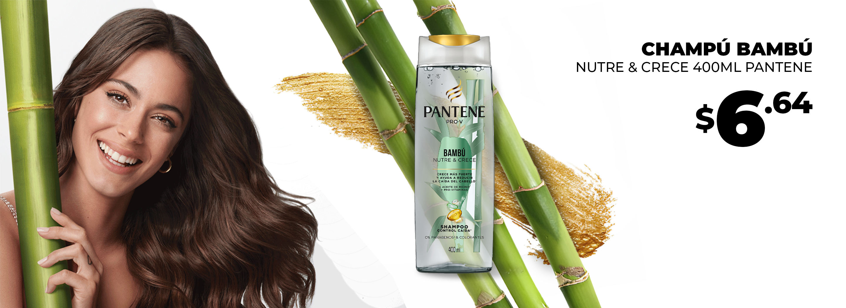 Champú Bambú Nutre & Crece 400ml Pantene