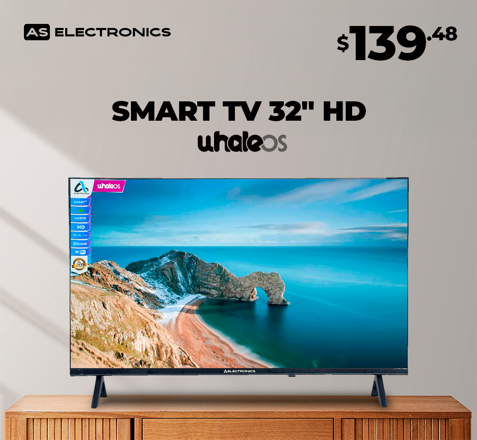 Smart TV AS Electronic 32" HD Whale OS